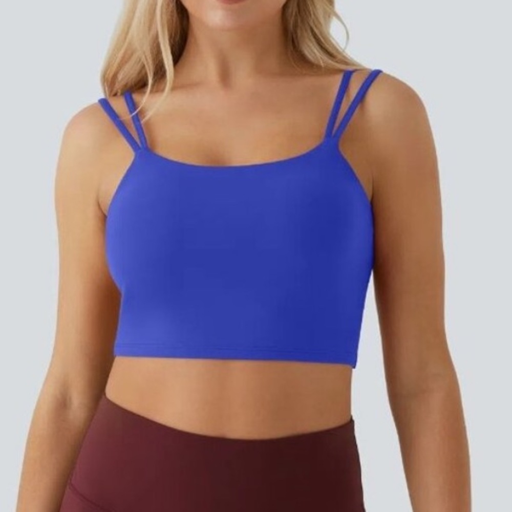 Halara Women's Double Straps Backless Twisted Tank Top
Night Sky Blue Size M NWT